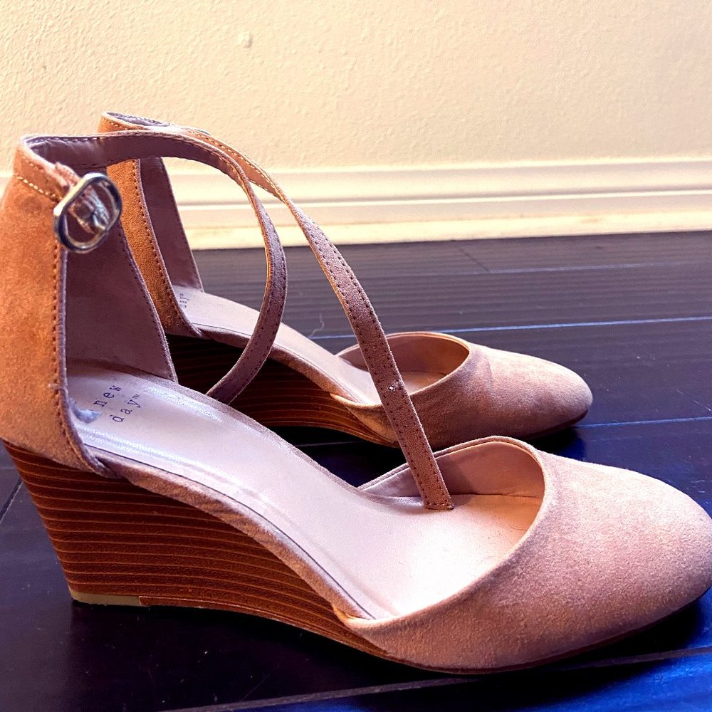 A New Day Tan Wedges